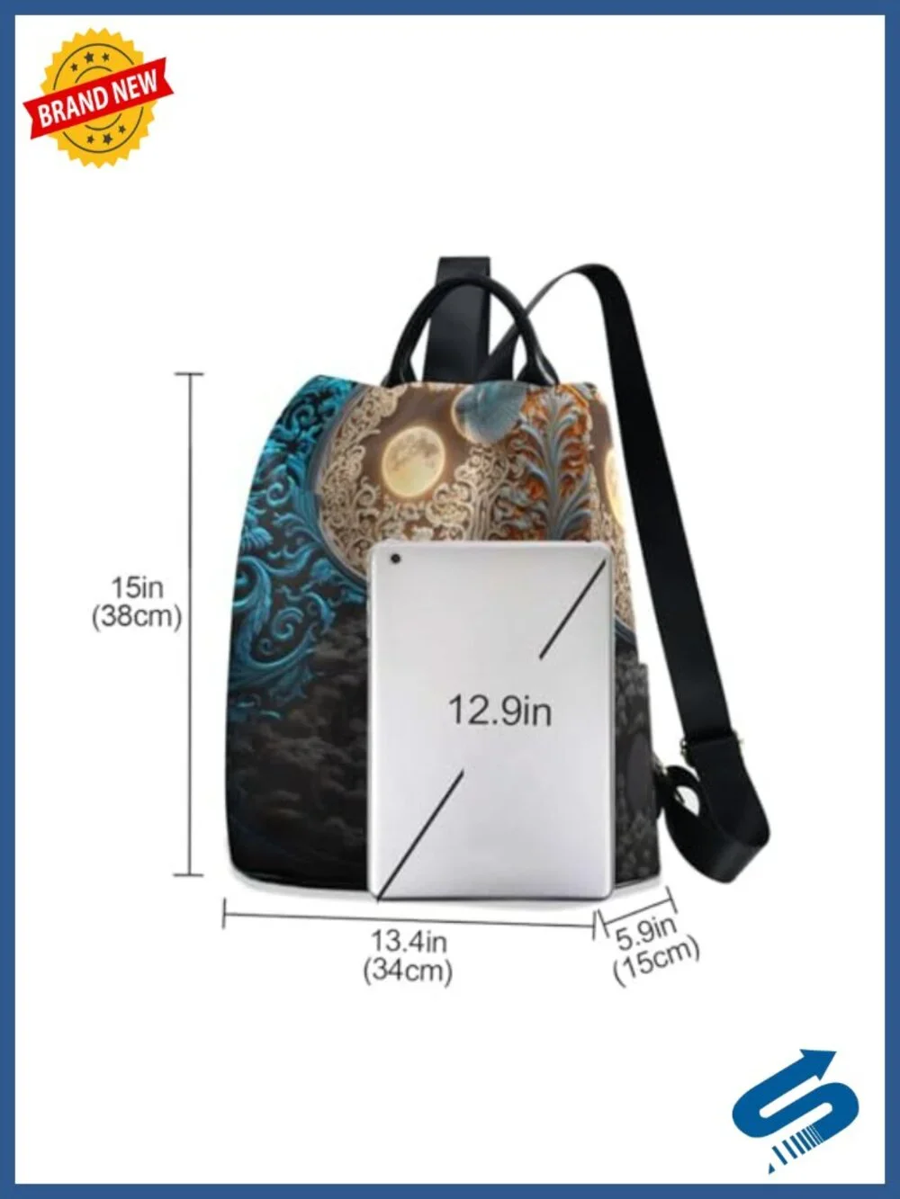 Anti Theft Fashion Backpack for Women Travel Daypack Polyester 15 in